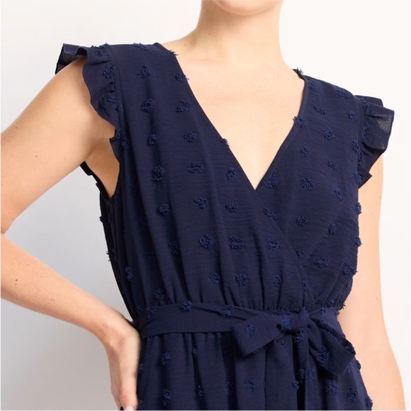 Daniel Rain Navy Swiss Dot Dress - Picture 9 of 9